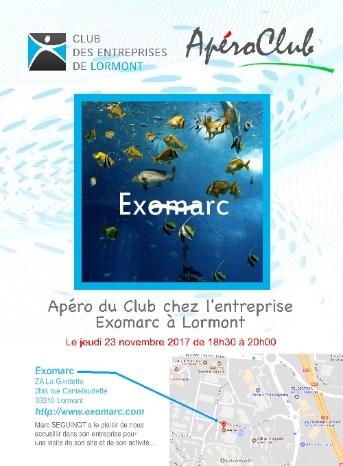 Visite Exomarc à Lormont - ApéroClub novembre 2017