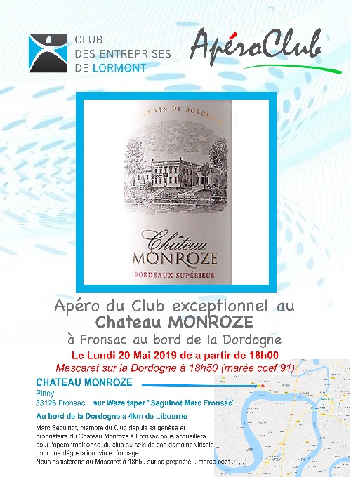 ApéroClub Mai 2019 Chateau Monroze